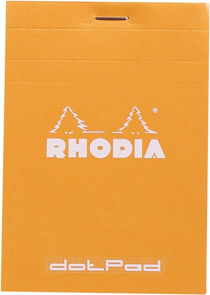 Rhodia Head Stapled Pad, No16 A5, Dot - Black