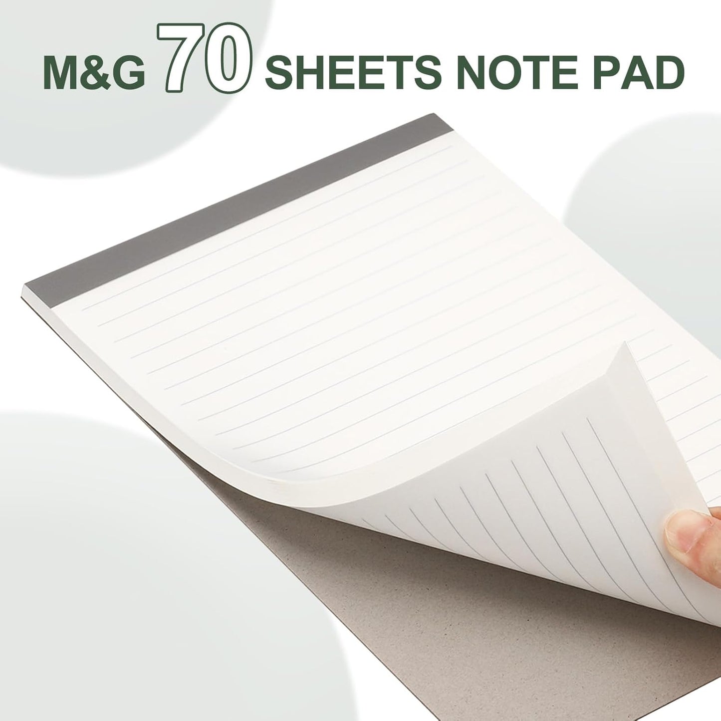 M&G 7x10 Note Pads, 6 Pack B5 Legal Pads 70 Sheets Notepads Writing Pad Graph Grid Chinese Memo Paper Tablet Kraft Cover for Work Writing Note Taking Chinese