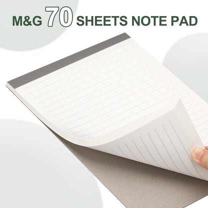 M&G 7x10 Note Pads, 6 Pack B5 Legal Pads 70 Sheets Notepads Writing Pad Graph Grid Chinese Memo Paper Tablet Kraft Cover for Work Writing Note Taking Chinese