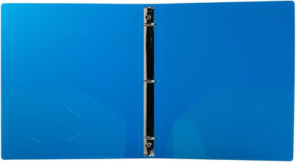 JAM PAPER Plastic 0.75 inch Binder - Clear 3 Ring Binder - Sold Individually