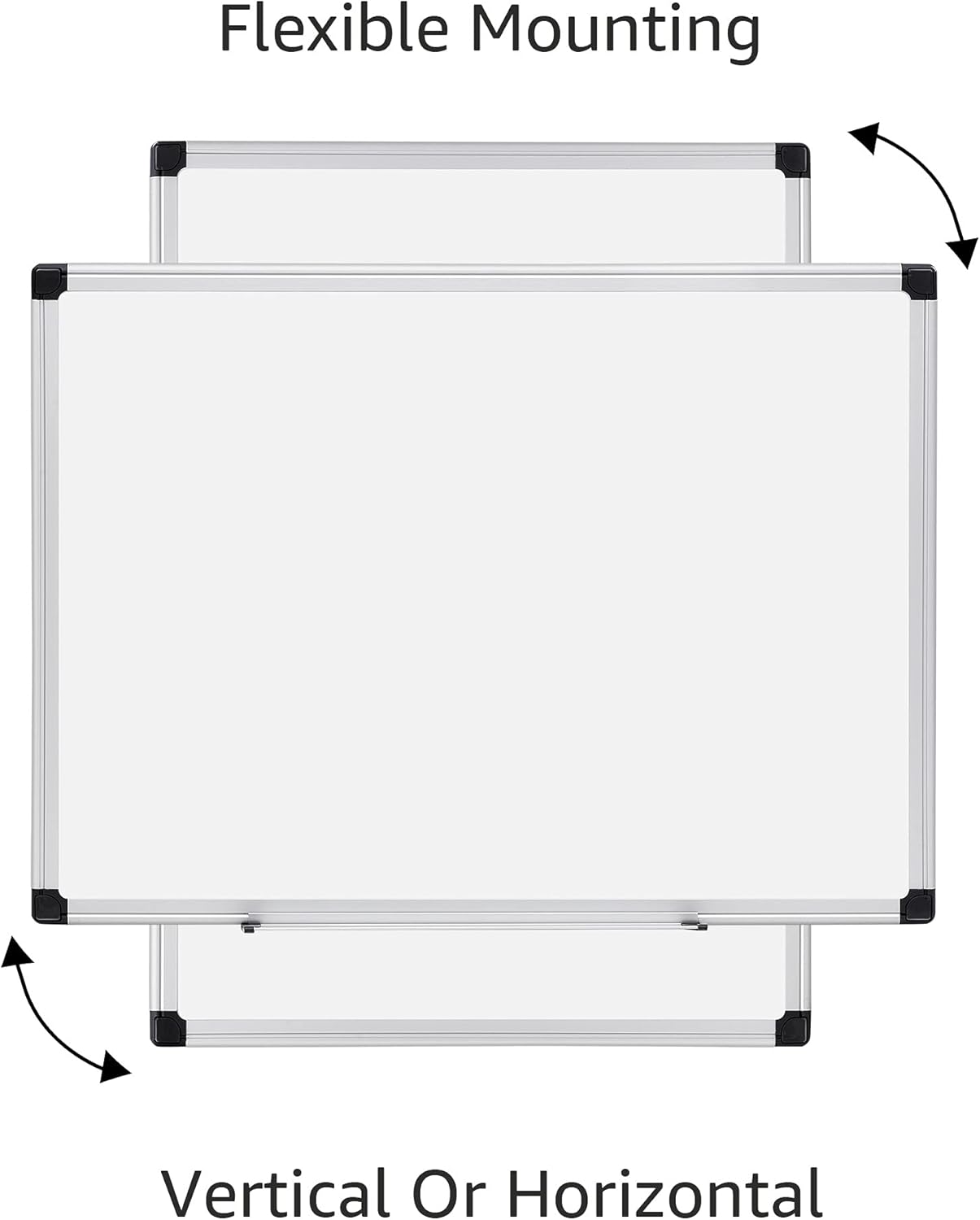 Amazon Basics Magnetic Dry Erase Whiteboard, 36 x 48-inch, Aluminum Frame, Silver/White, Easy to Install