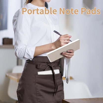 Hoiny Note Pads 5.5x8.5 In, 10 Pack Blank Server Notepad, 50 Sheets Per Scratch Memo Pads for Grocery Shopping To Do Lists, Small White Paper for Writing Quick Notes Work Home Office