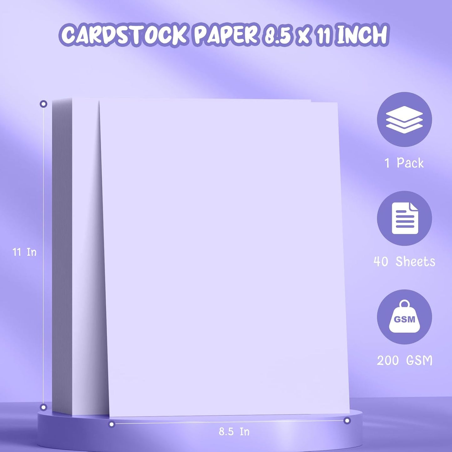 40 Sheets Cream Cardstock Paper 8.5 x 11, Ivory Cardstock Printer Paper 8.5x11, Off White Card Stock Paper 8.5 x 11, 200 GSM Construction Paper for DIY Cards, Greeting Cards, Wedding Invitations