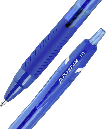 Uni-Ball Jetstream Elements Ballpoint Pen, Medium Point (1.0mm), Blue Ink, 6 Pens