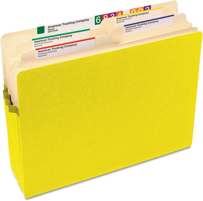 Smead File Pocket, Straight-Cut Tab, 1-3/4" Expansion, Letter Size, Redrope, 25 per Box (73214)