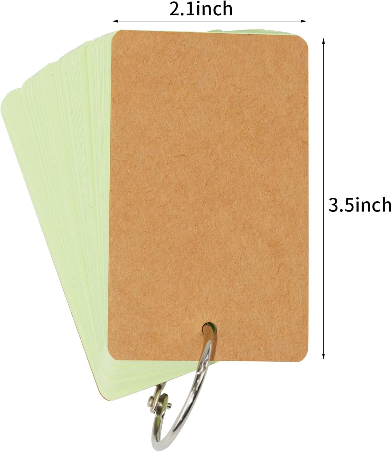 6 Pack Colored Flash Cards with 300 Sheets Study Cards, 2.7 * 1.6 Blank Notecards with Binder Ring, for DIY Greeting Cards, Kindness cards, and Study Cards