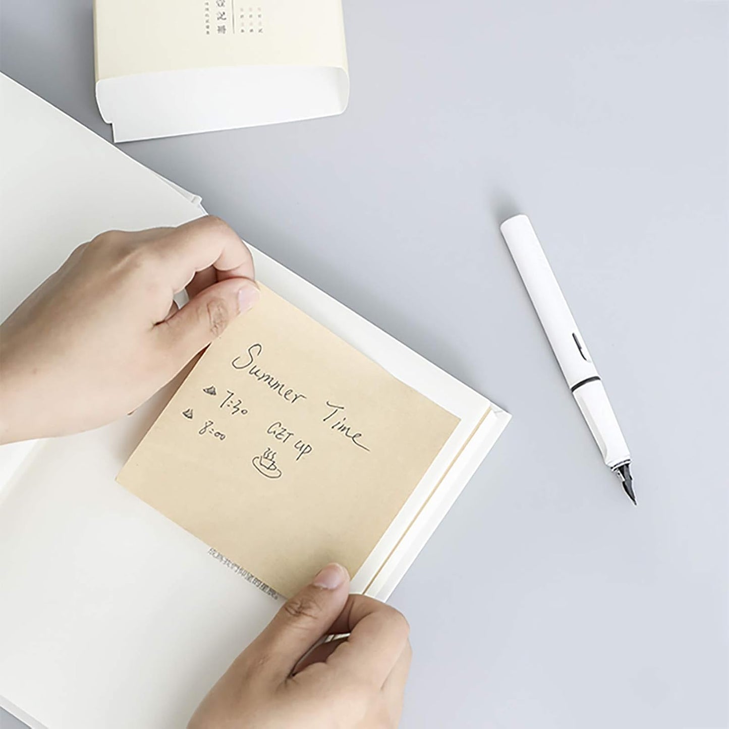 VANRA Note Cube 4 x 4 Inch (Not Sticky) Memo Cube Refill (No Holder) Tear-Off Pages (Not Loose) Blank Scratch Pads, 400-Sheets/Cube (Ivory White)
