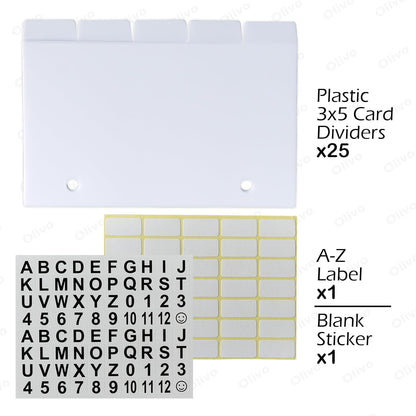 3x5 Lined Index Cards with Ring Binder Holder and Dividers, 100 Ruled Cards, Blue