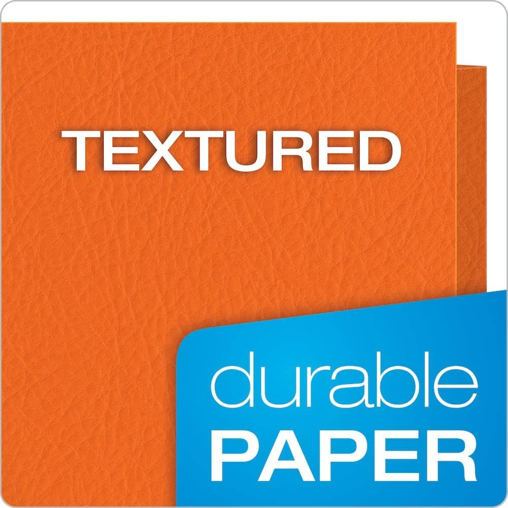 Oxford Twin-Pocket Folders, Textured Paper, Letter Size, Dark Blue, Holds 100 Sheets, Box of 25 (57538EE)