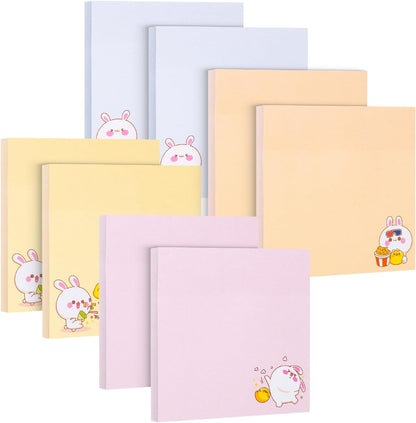 Mr. Pen- Aesthetic Sticky Notes, 3"x3", 8 Pads, 400 Sheets, 4 Designs, Cute Bear Sticky Notes, Self-Stick Note Pads Aesthetic, Perfect for Office, School, Home, Study & Organization