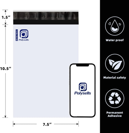 POLYSELLS 100 Pcs 14.5x19 Inch Poly Mailers Shipping Envelopes, Strong Adhesive Sealing, Waterproof, and Tear-resistant Postal Mailing Bags for Clothing, Books, and Accessories