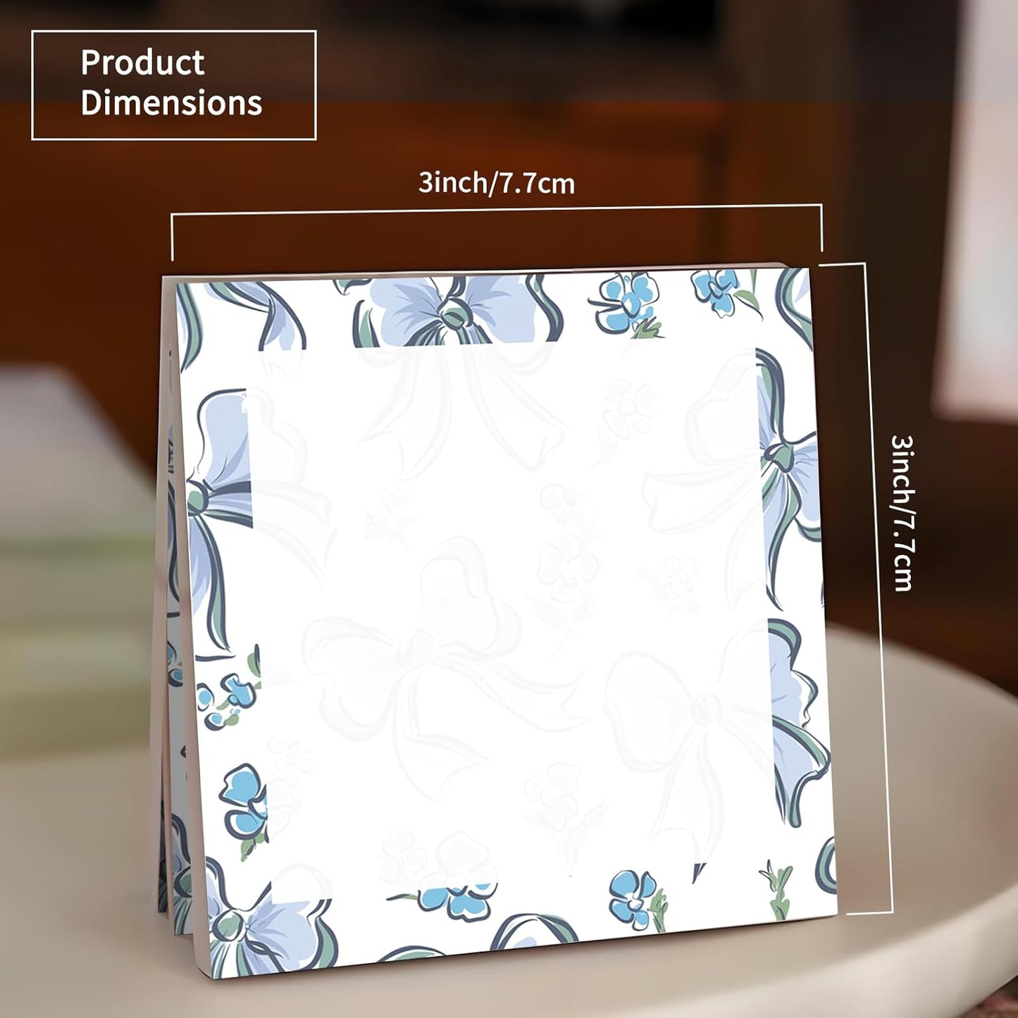Sticky Notes 3x3 Inch, 2 Pads Cute Self-Stick Note Pads, Strong Adhesive Notepads for Office, Home, School, Organization and Reminders Watercolor Wildflowers