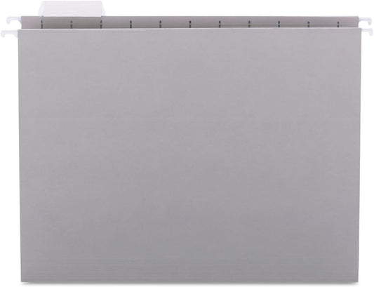 Smead Colored Hanging File Folder with Tab, 1/5-Cut Adjustable Tab, Letter Size, Purple, 25 per Box (64072) (Pack of 1)
