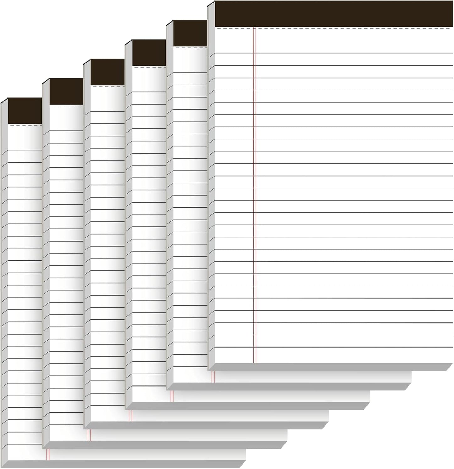 Nichela 5" x 8" Note Pads 6 Pack of Legal Pads Narrow Ruled Notepad with Perforated Notepads 30 Sheets Small Writing Pads 21lb Legal Pad Quality Paper Ideal for Home, Office, or School Use