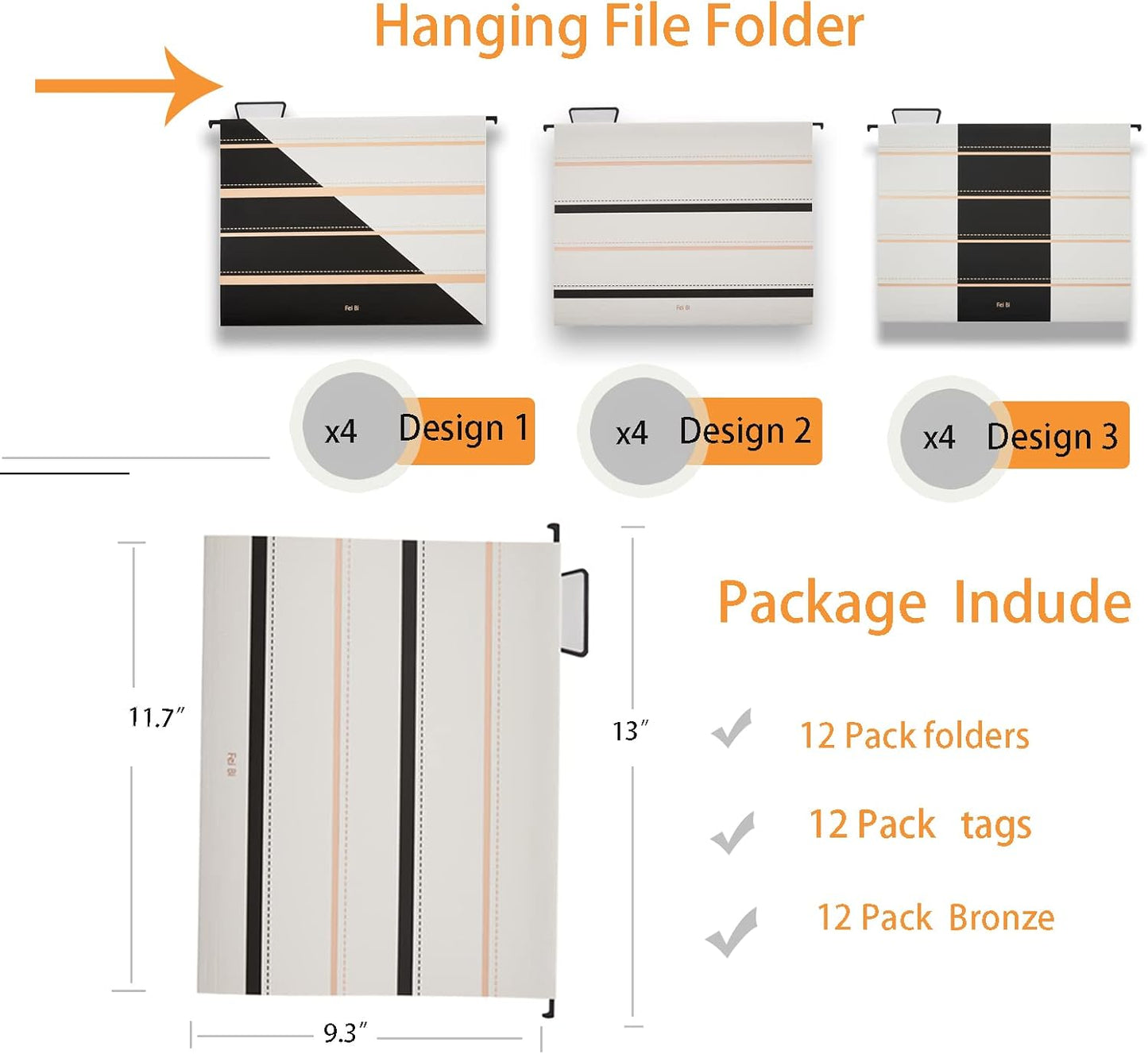 6 Pack Hanging Folder File Cabinet Organizer Letter Size 1/5 Cut Adjustable Label Decoration Home Office School Classroom, Green