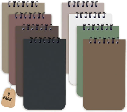 KTOJOY 8 Pack Small Pocket Notebook Small 3x5 Spiral Notepads With Lined Pages, Small Top Spiral Notebook Little Mini Memo Steno Note Pads for Outdoor Home Office College School