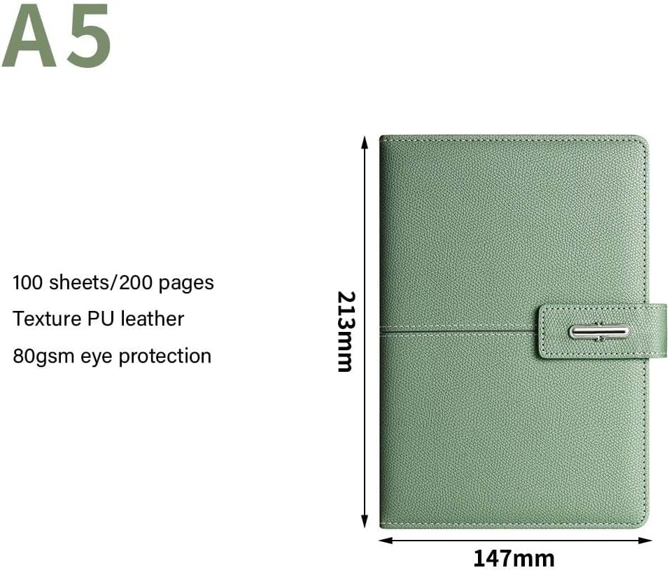 A5 Notebook Journal Leather Journal Hardcover With Pen Set for Work School Writing Business Notebook 200 pages + pen refill + gift box packaging(Blue)