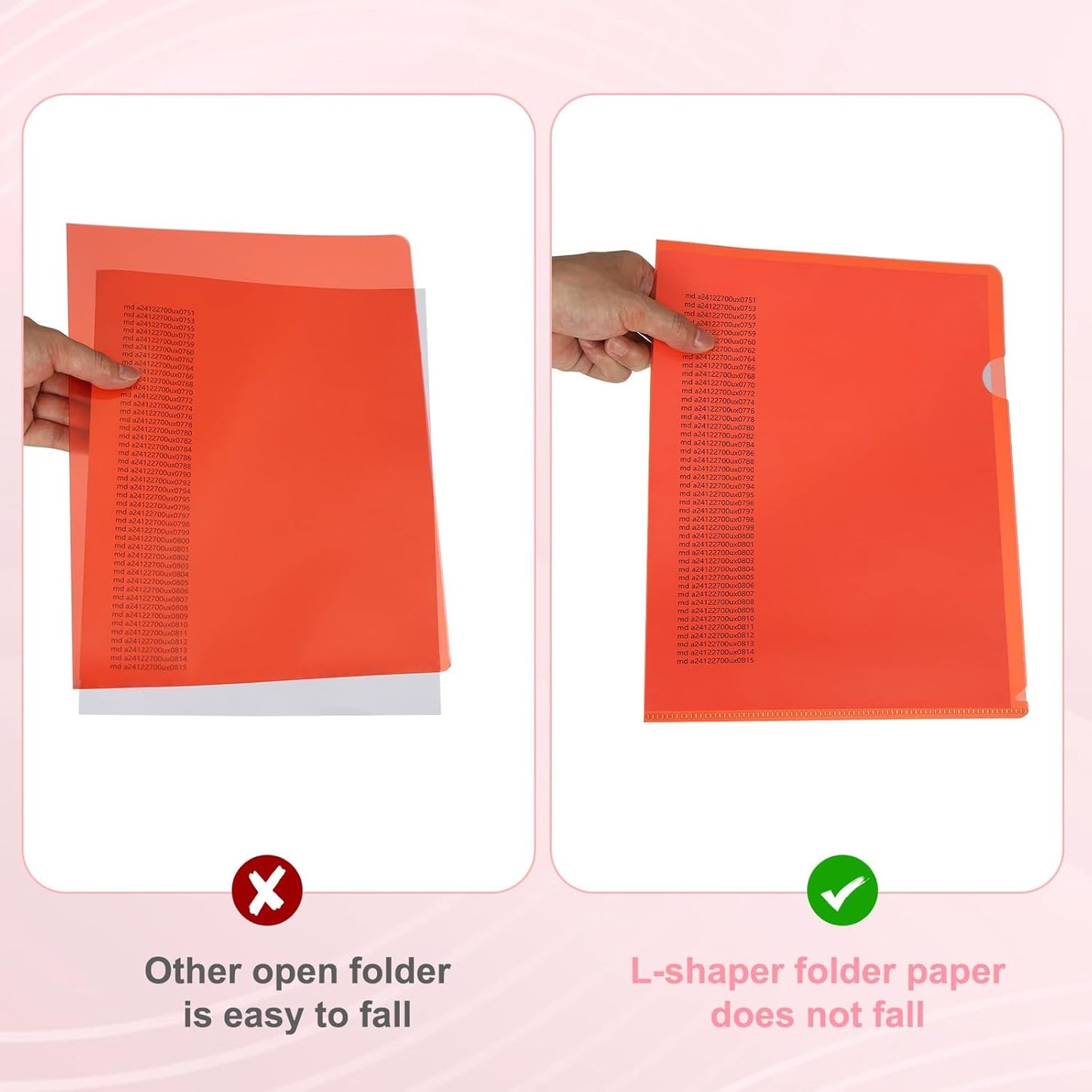 PATIKIL A5 Plastic Folders, 15 Pack Clear Folders L Type Project Pockets Paper Document Jacket Sleeves L Shaped Transparent for Documents Plastic Office File, 6.3x8.8in, Gray