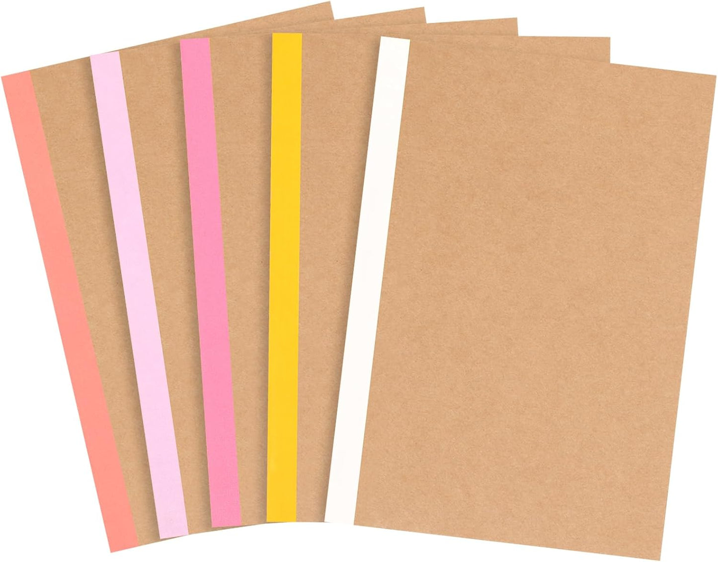 EOOUT 5 Pack A5 Composition Notebook, Kraft Lined Journal Bulk with Pink Spine, 5 Colors, 60 Pages for Women Girls Kids, School Office Supplies