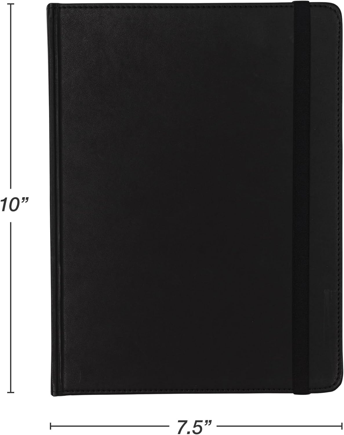 Samsill Large Hardcover Notebook, 240 Lined Notebook Pages, Black, 7.5 x 10 Inch