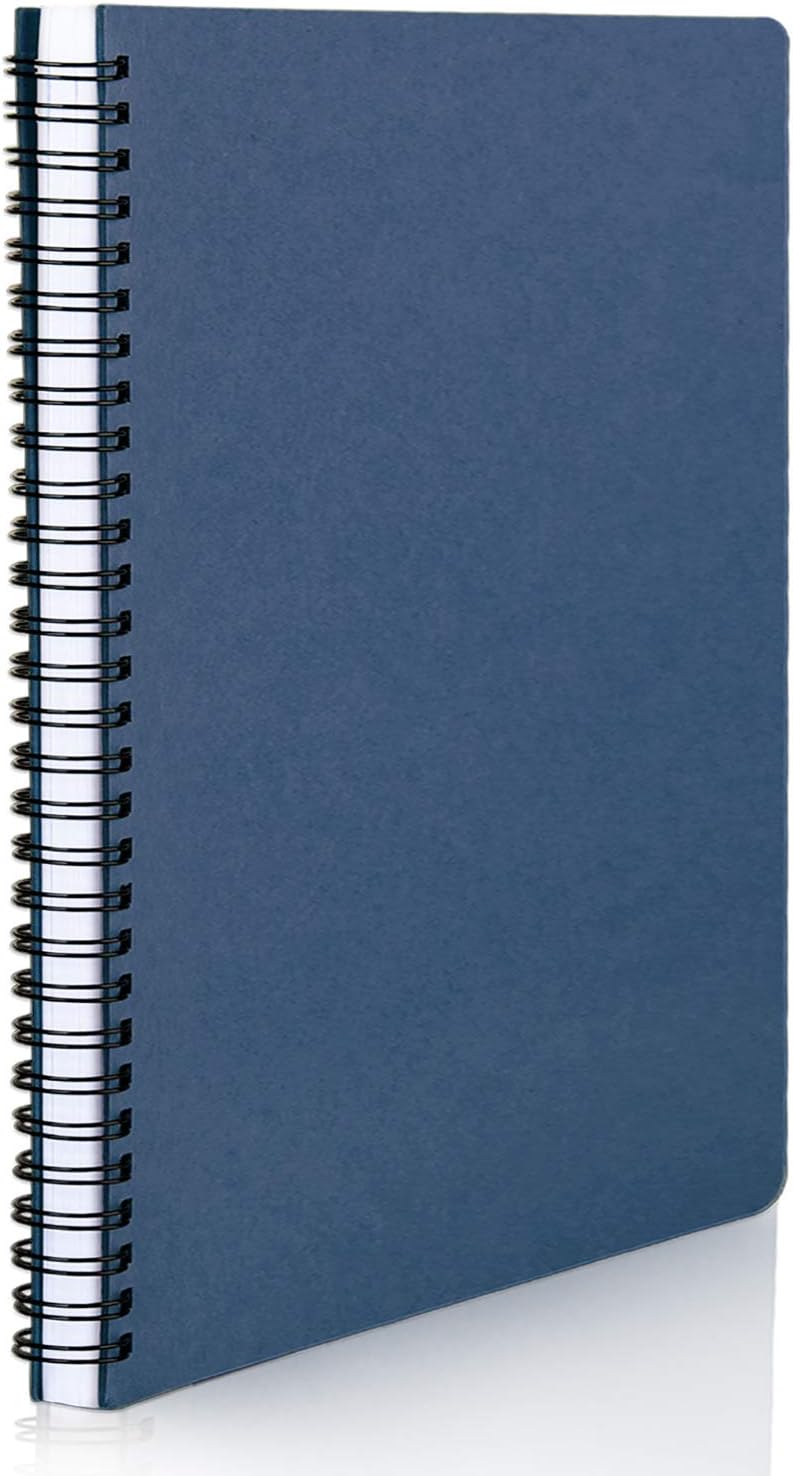 EUSOAR Spiral Notebook, A5 12packs 5.5"X8.3" 120 Pages Lined Travel Writing Notebooks Journal, Memo Notepad Sketchbook, Students College Office Business Subject Diary Ruled Book Journal-Black Cover
