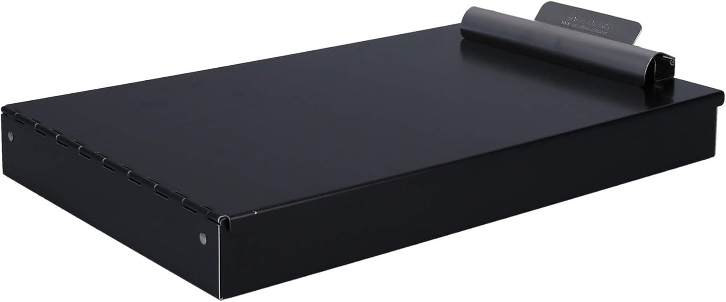 Saunders Cruiser-Mate Black Aluminum Clipboard with Storage, Dual Tray Nursing Folio, HIPAA Compliant Medical Chart Holder, Heavy Duty Recycled Metal, Self-Locking Latch, Made in USA