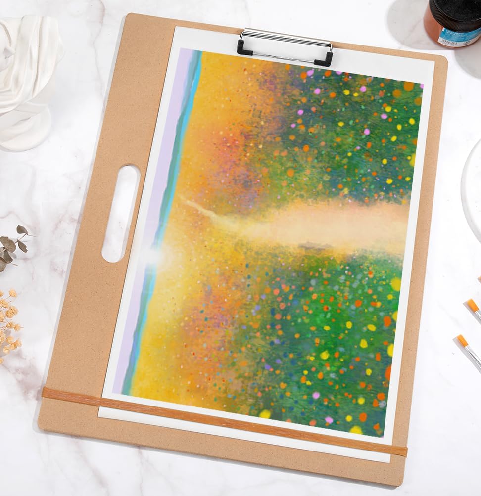 13" x 17" Artist Sketch Board with Handle - Portable Clipboard for Painting and Drawing, Art Supplies for Adults by TX Liteart