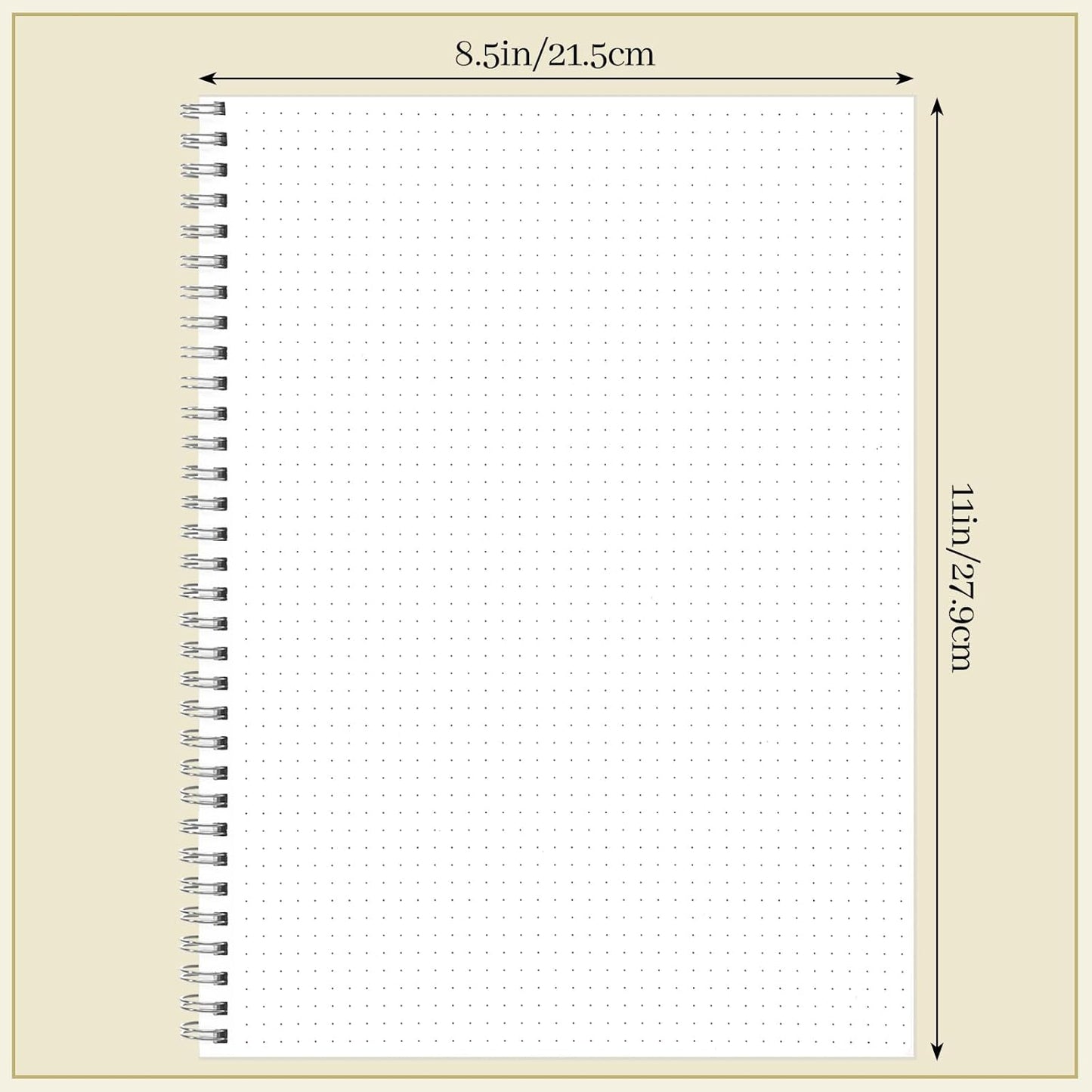 BESARME 2PCS 80 Sheets Large Graph Paper Spiral Notebook 8.5" × 11", A4 Graph Paper Notebook College Ruled Spiral Notebooks for School Office
