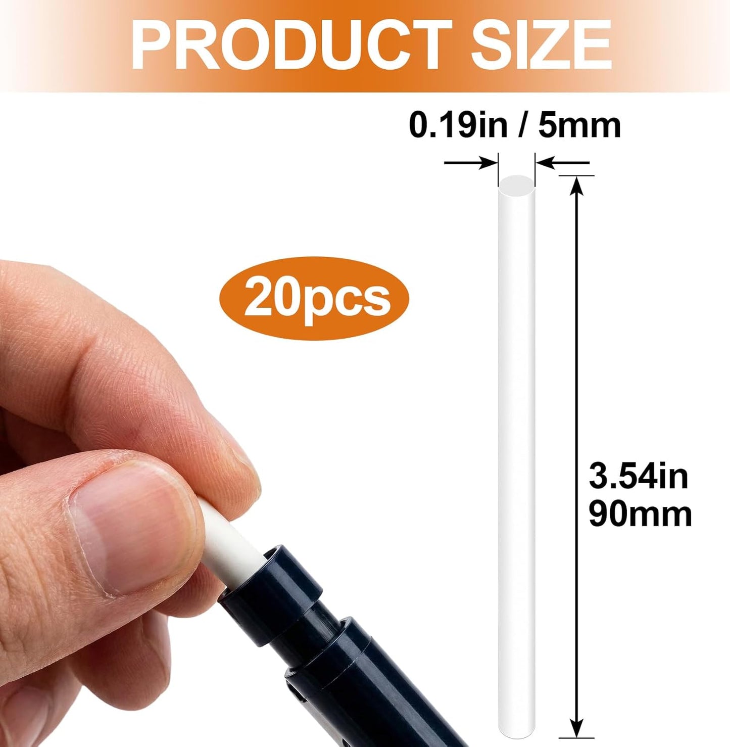 50 Pcs Mechanical Pencil Eraser Refills, White Refill Erasers for Propelling Pencils, Universal Traceless Eraser Replacement for Office Notebook Drafting