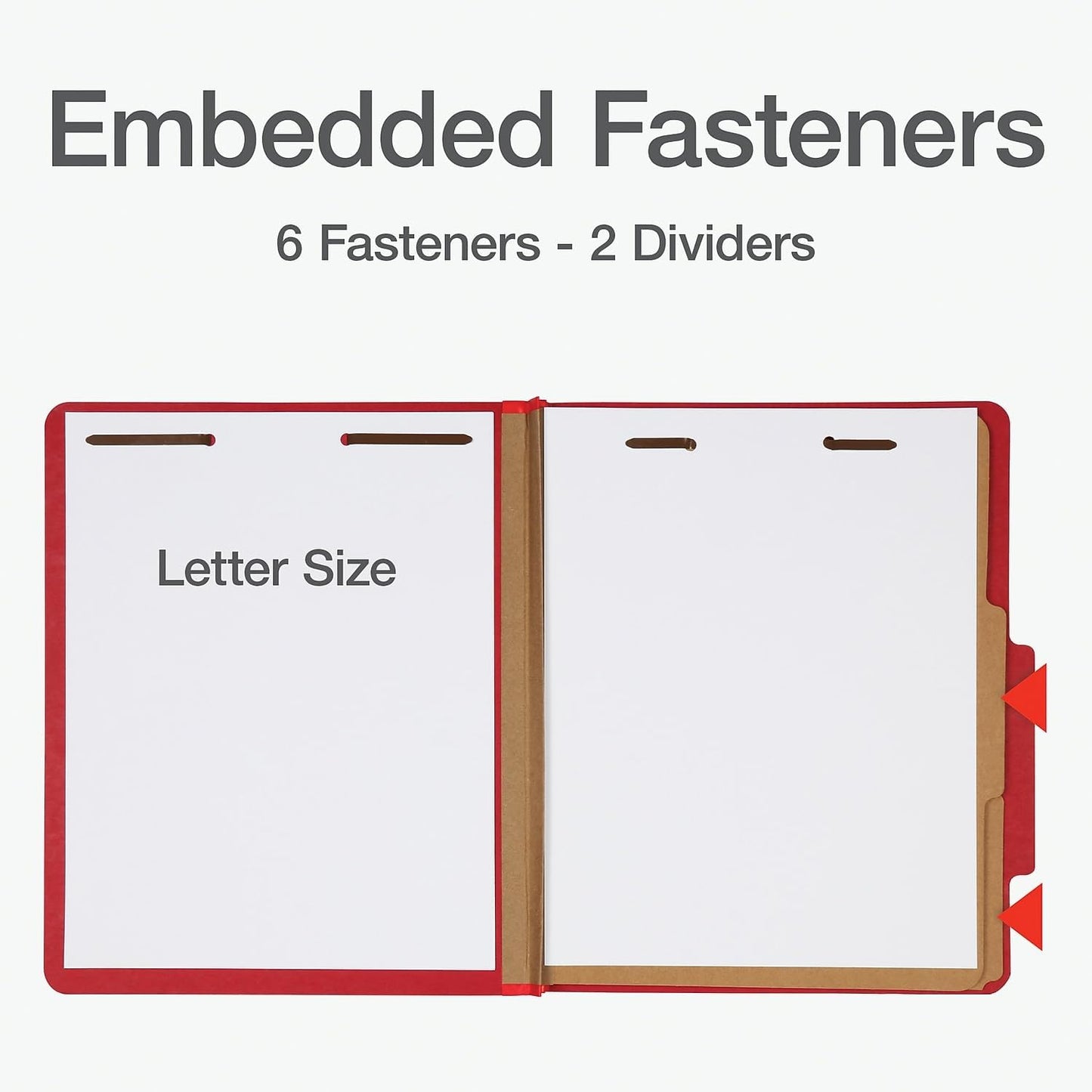 Pendaflex Classification Folders, Standard, 2 Dividers, Embedded Fasteners, 2/5 Cut Tab, Assorted, Letter Size, 10/BX (24025)