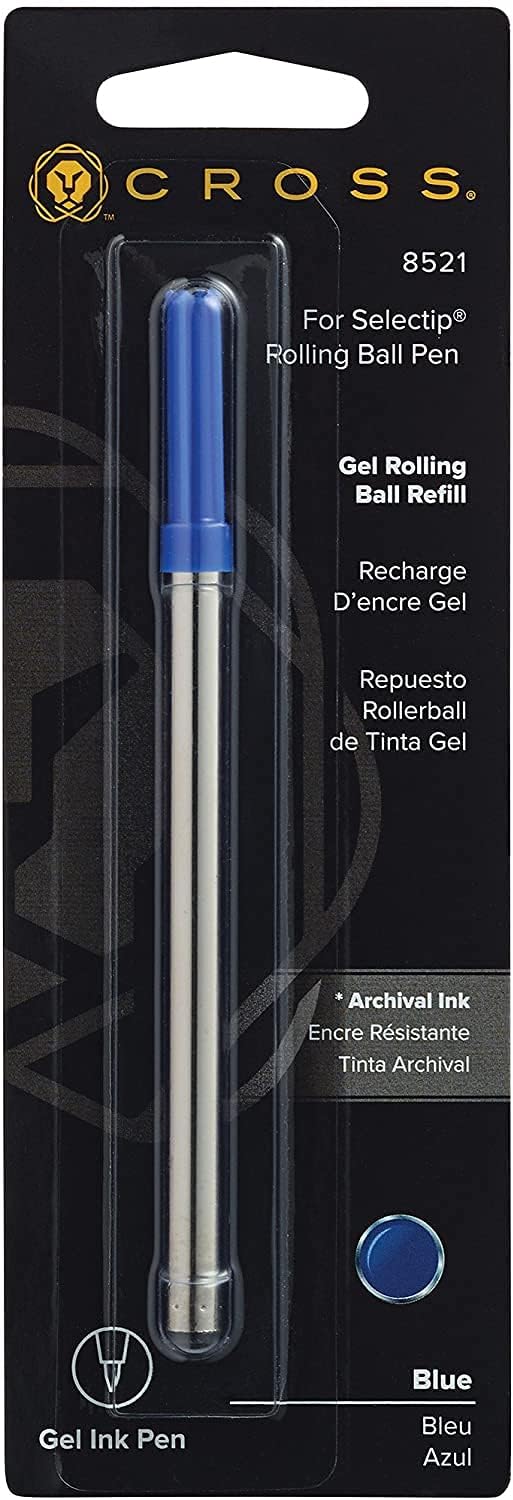 Cross Selectip Gel Rollerball Pen Refill, Medium Point, Black, 2-Pack (8523-2)