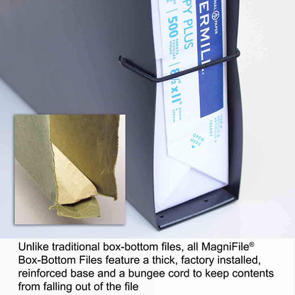Ultimate Office MagniFile Hanging File Folders V- Bottom Letter Size with 11 inch Magnified Indexes that Double The Size of Your File Titles to Find Files Fast. (Set of 5 Frost)