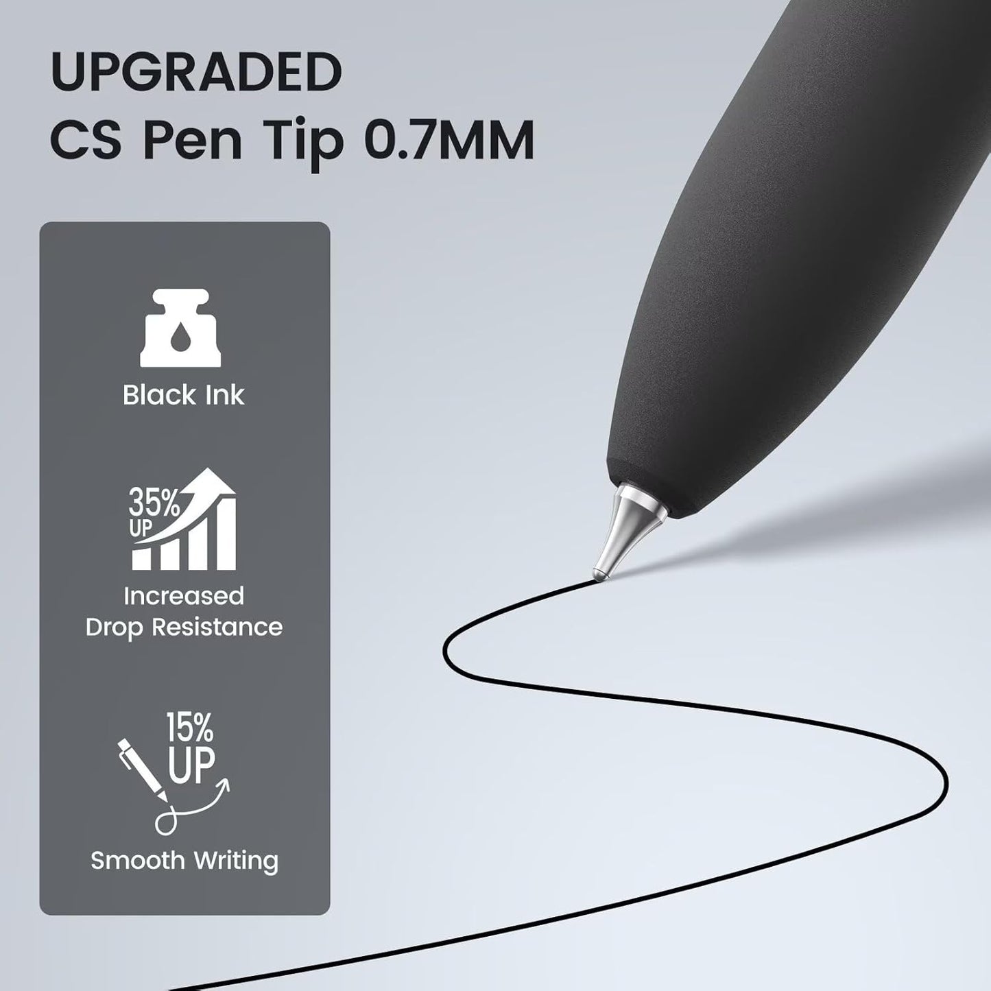 8Pcs Black Gel Pens - 0.7mm Medium Point Black Ink Pens | Smooth Writing - Quick Drying Retractable Pen for Men Women (Morandi - 8Pcs)