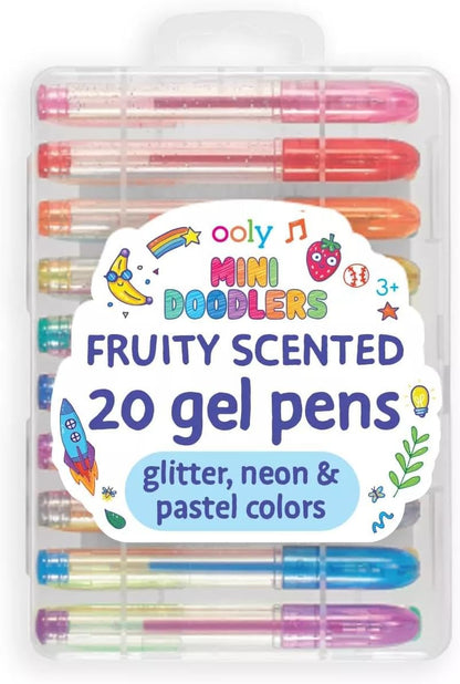 Ooly Scented Yummy Yummy Glitter Gel Pens Set of 12-1.00mm NIB Scented Glitter Pens for Kids and Adults, Art and Stationery Supplies