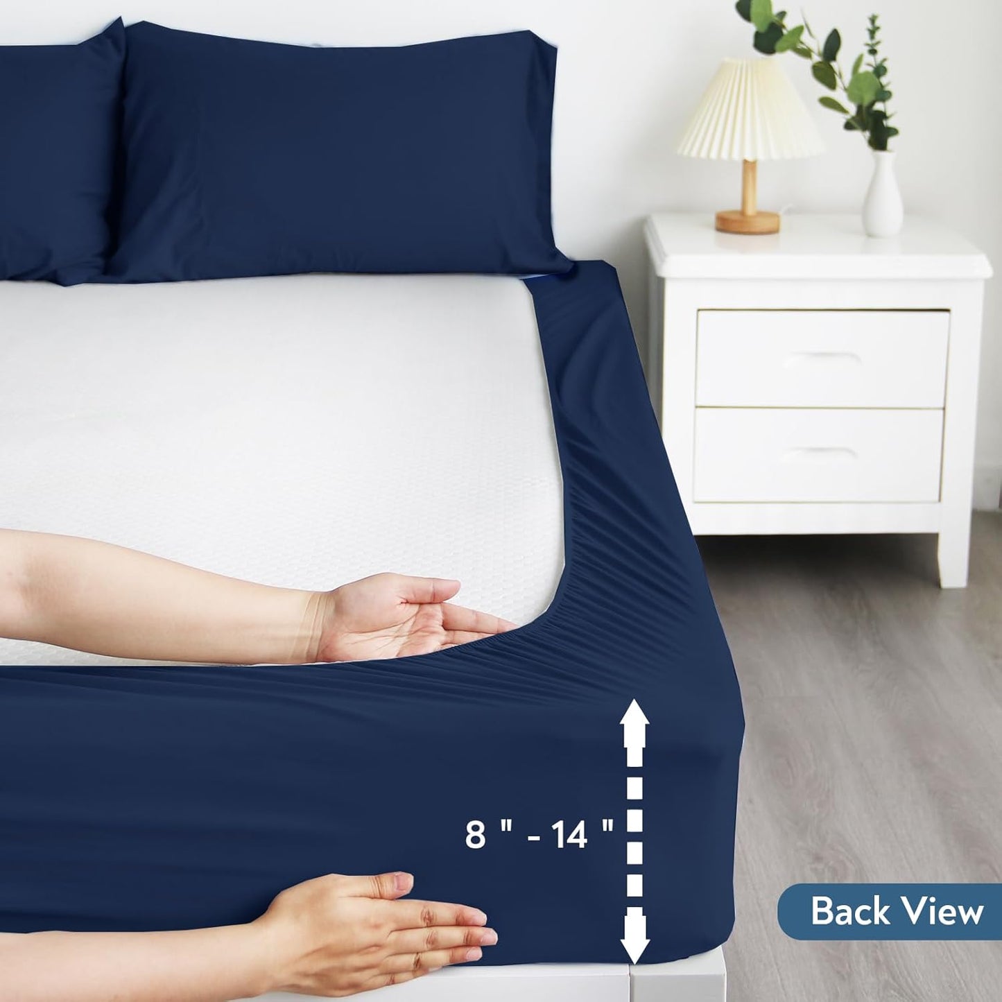 Magik & Kover Twin Mattress Protector Waterproof Cover 2 Pack, Waterproof Bed Twin Fitted Sheet Only, Machine Washable Deep Pocket Single Size Mattress Cover for Kids with Elastic Rubber Band, Grey
