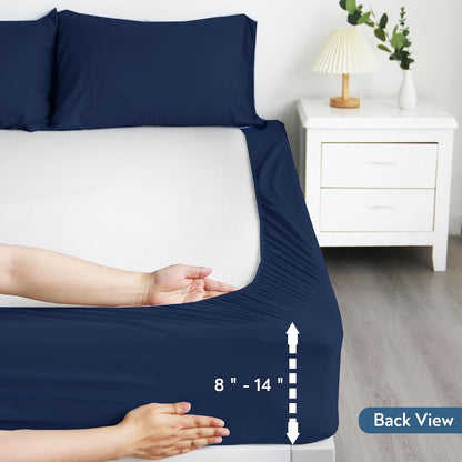 Magik & Kover Twin Mattress Protector Waterproof Cover 2 Pack, Waterproof Bed Twin Fitted Sheet Only, Machine Washable Deep Pocket Single Size Mattress Cover for Kids with Elastic Rubber Band, Grey