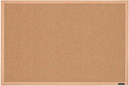 Quartet Cork Bulletin Board, Framed Corkboard, 2' x 3', Black Frame, Message Board, Vision Board (MWDB2436-BK)