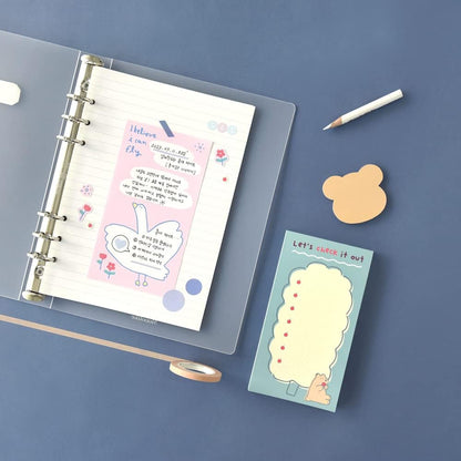 Monolike Memopad Memories design B SET - 4 Packs, 4 Different Designs, 100 Sheets Per Pad, Total 400 Sheets, Note pads, Writing pads, 3.15 x 4.17 Inches