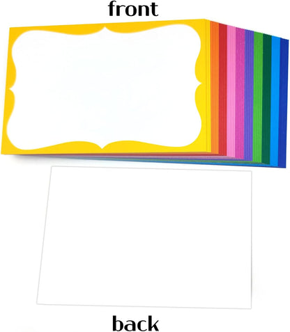 PPAPPAPPIYO index card 4x6 Decorative Border Vellum paper (Set of 50) 260gsm (4X6, design01)