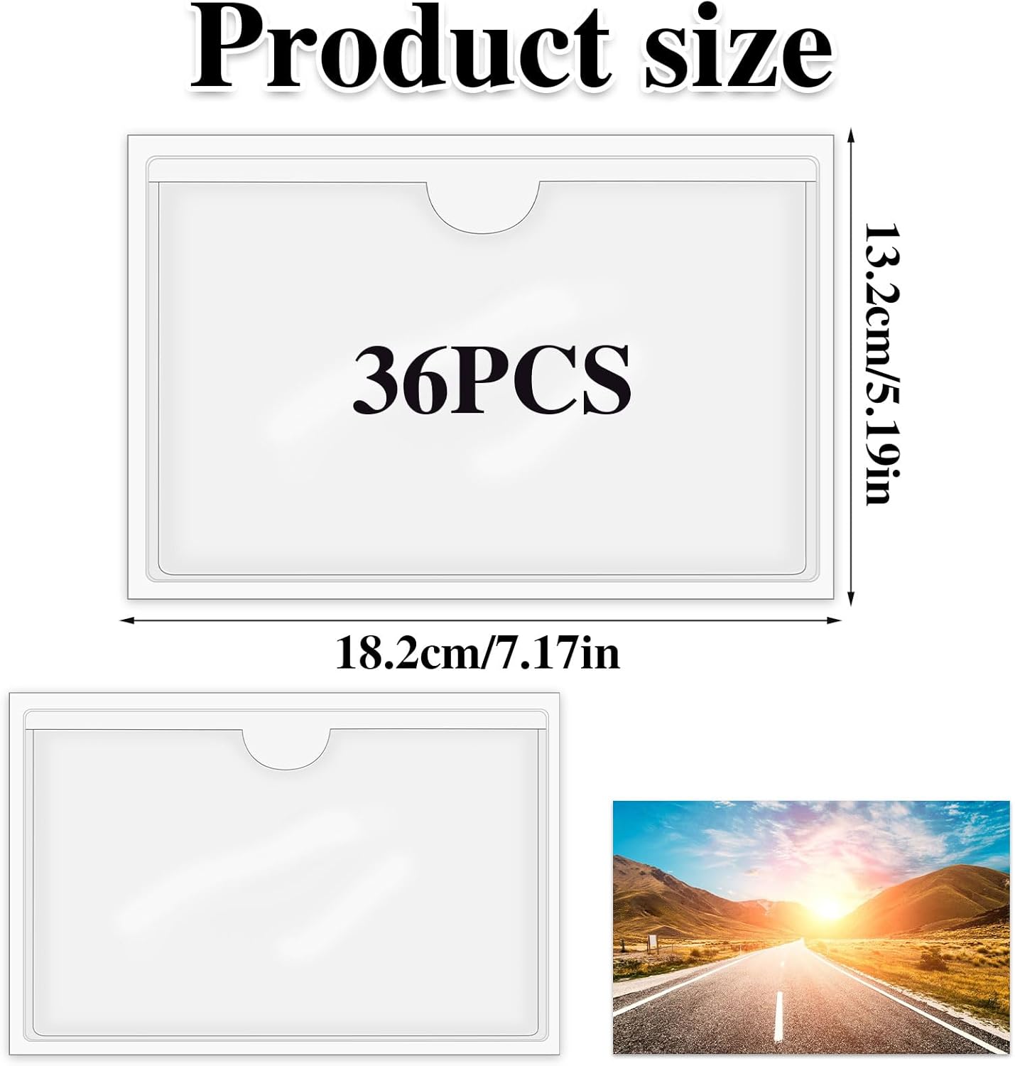 36 Pack 3" x 5" Index Card Holder Adhesive Plastic Label Holders Clear Tote Bag Labels Stickers for Organizing Storage Bins Library Card Shelves