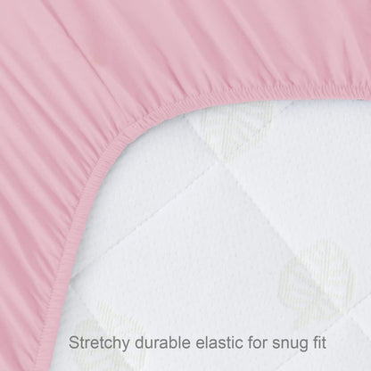 Pack and Play Sheets and Waterproof Pack n Play Mattress Protector Pad Cover 4 Pack Set, Ultra Soft Pack n Play Mattresses Sheets Compatible with Graco Pack n Play, Grey&Navy