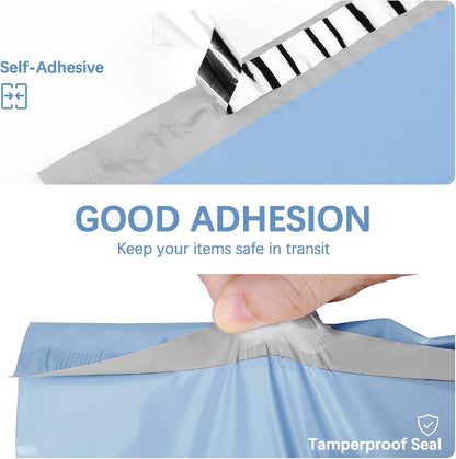 Metronic Poly Mailers 10x13 300 Pcs, Small Shipping Bags for Clothes, Shipping Envelopes for Small Business, Strong Adhensive Mailing Bags, Haze Blue