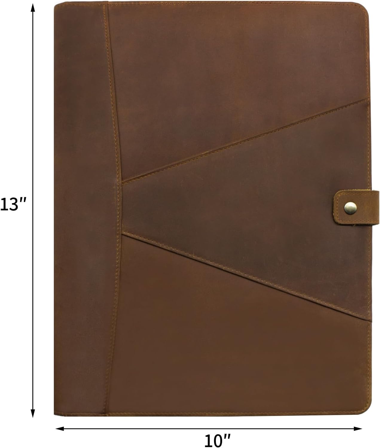 Jack&Chris Leather Portfolio, A4 Document Folder Legal Pad Padfolio, Professional Writing Letter Notepad Clipboard Sleeve Organizer, Resume Folio Binder for Men&Women,JC1823
