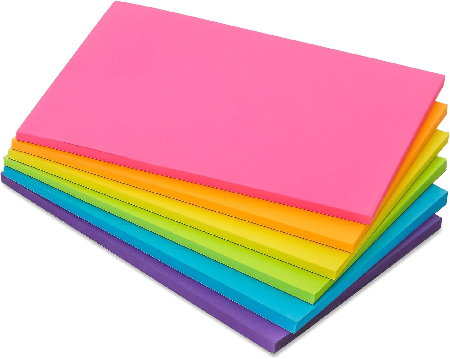 Whaline 6 Pack Blank Notepads 4 x 6 Inch Colorful Paper Pads 50 Sheets Each Pad Small Memo Pads with Cardboard Backing for Classroom Home Office Supplies