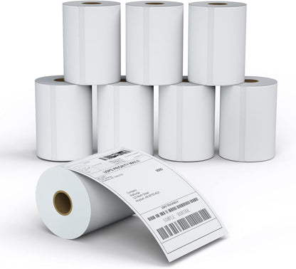 MFLABEL 4x6 Thermal Shipping Labels - 2 Rolls of 250, Perforated & Smudge-Proof Direct Thermal Labels Compatible with Rollo, Zebra, for Amazon UPS FedEx Shopify