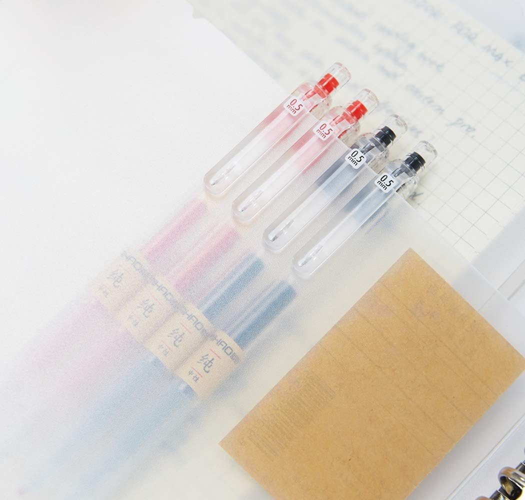 czxwyst X97 Retractable Gel Ink Pens 0.5mm Fine Point (Black Color 12-Pack)
