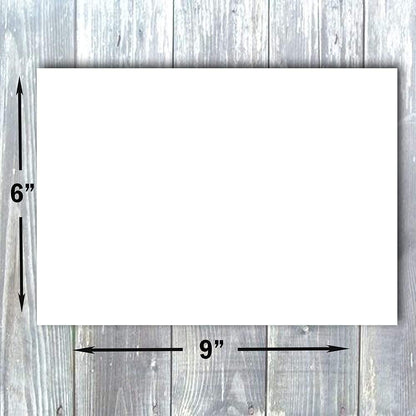 Hamilco Blank Index Cards 6" x 9" Heavyweight Card Stock 80lb Cover White Cardstock Paper - 100 Pack