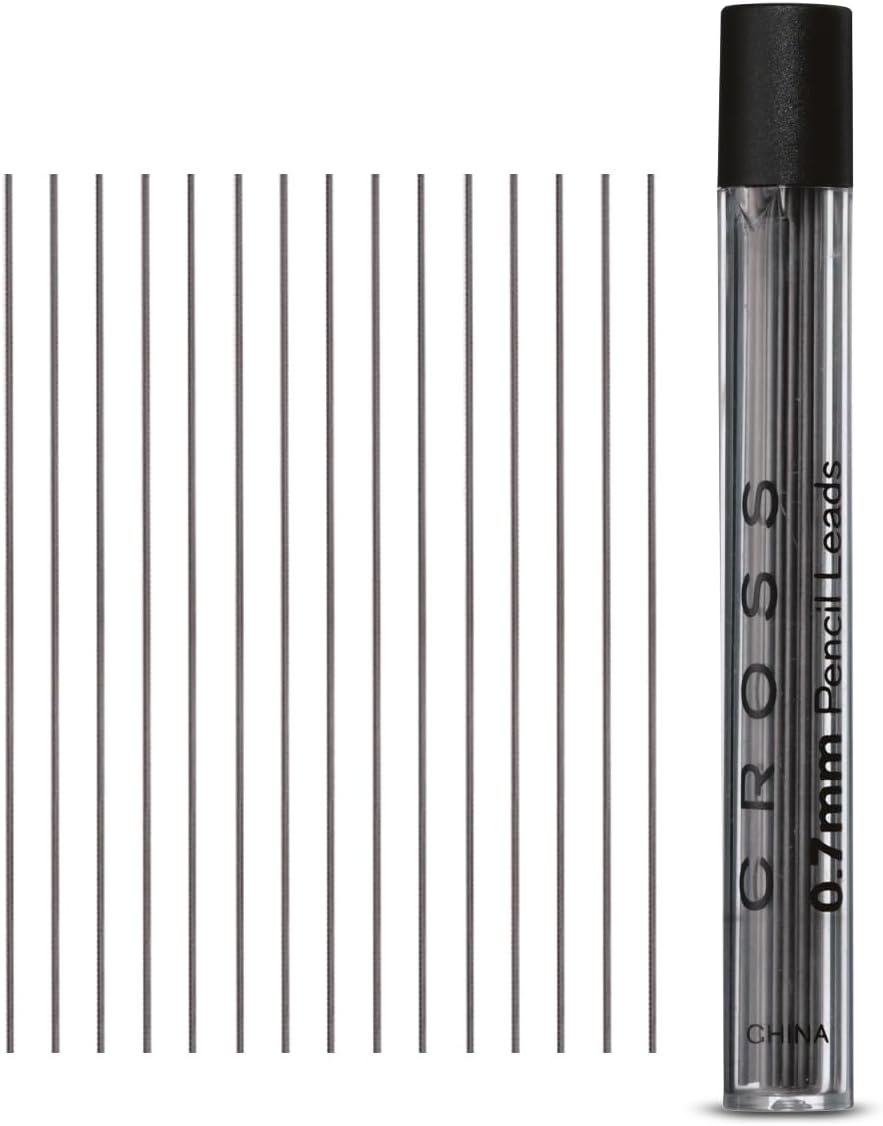 Cross Mechanical Pencil Lead Refills, 0.7mm point, Grey, 15-Count, 1-Pack (8742)