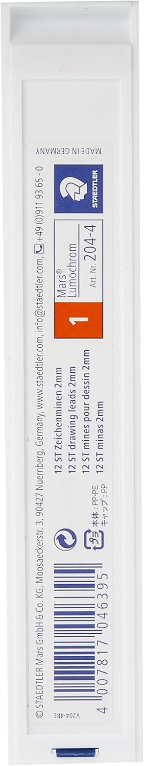 Staedtler Mars Lumochrom 204 - Case of 12 Drawing Leads 2 mm Assorted