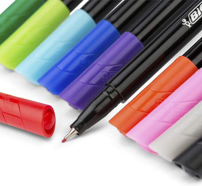 Bic Intensity 0.4 mm Fine Point Writing Felt Tip Pens (Pack of 12) 12 Black